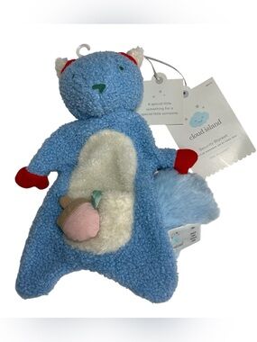 Cloud Island Squirrel Lovey 10” Security Blanket Plush Toy Earmuffs 2024 NEW.